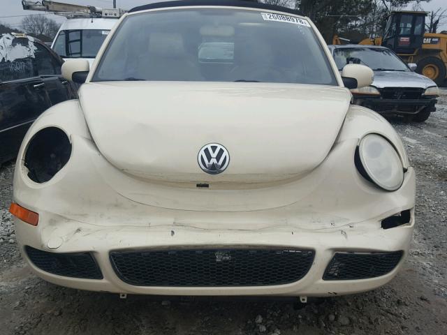 3VWRF31YX8M408698 - 2008 VOLKSWAGEN NEW BEETLE CREAM photo 9