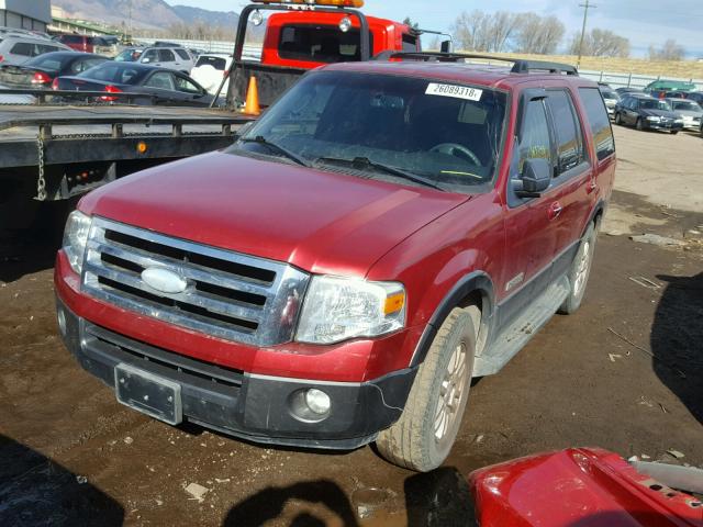 1FMFU15507LA73740 - 2007 FORD EXPEDITION BURGUNDY photo 2