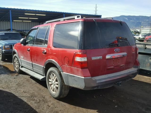 1FMFU15507LA73740 - 2007 FORD EXPEDITION BURGUNDY photo 3