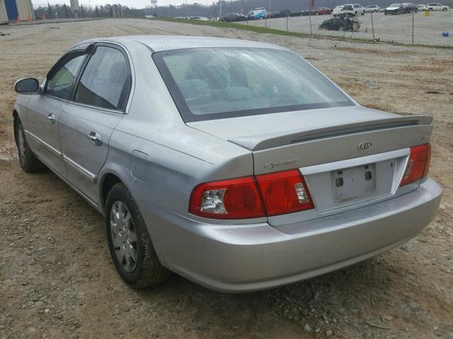 KNAGD126145365934 - 2004 KIA OPTIMA LX SILVER photo 3