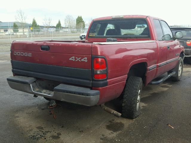 3B7HF13Y2XG121112 - 1999 DODGE RAM 1500 RED photo 4