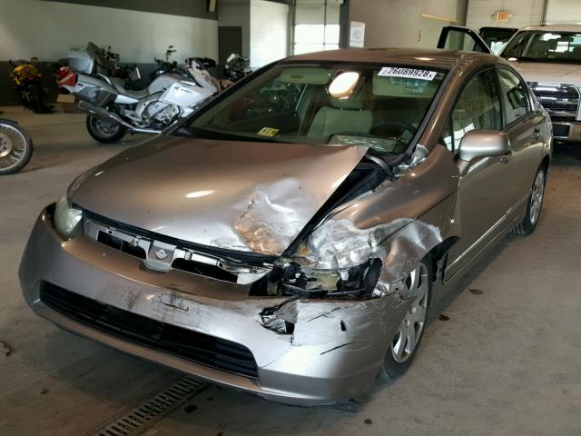 1HGFA16566L026059 - 2006 HONDA CIVIC LX SILVER photo 2