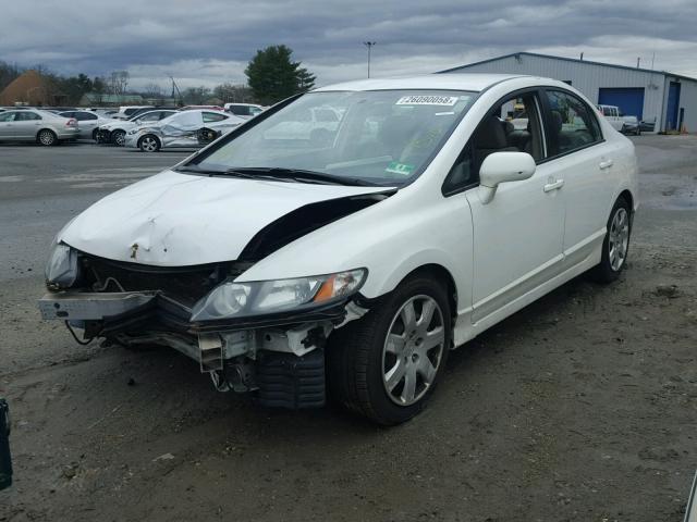 2HGFA1F55BH520050 - 2011 HONDA CIVIC LX WHITE photo 2