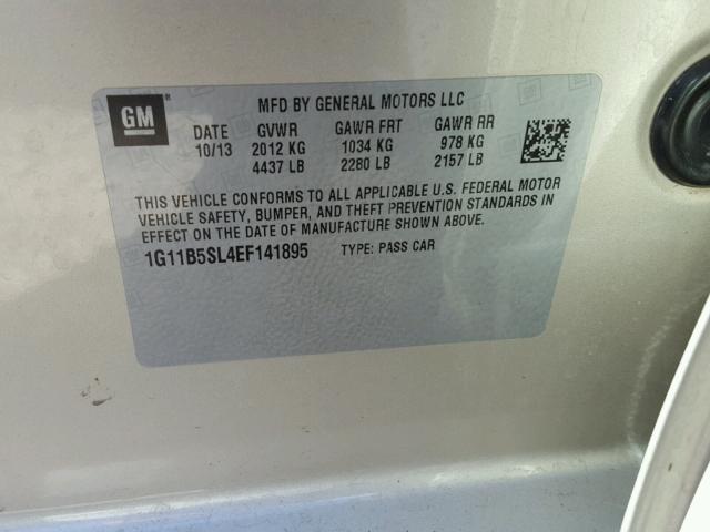 1G11B5SL4EF141895 - 2014 CHEVROLET MALIBU LS Qızıl foto 10