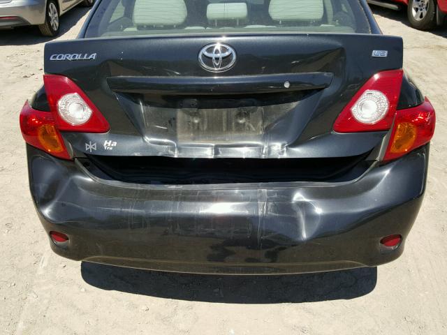 1NXBU4EE7AZ241794 - 2010 TOYOTA COROLLA BA BLACK photo 9