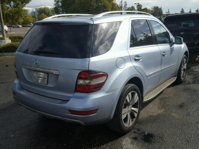 4JGBB5GB9BA671327 - 2011 MERCEDES-BENZ ML 350 BLUE photo 4