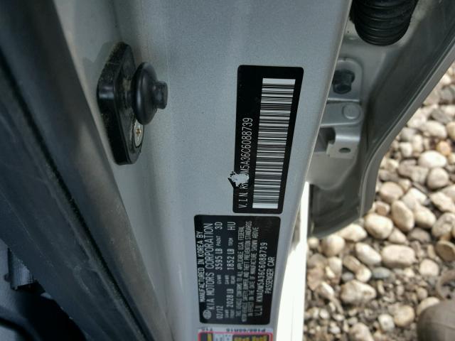 KNADM5A36C6088739 - 2012 KIA RIO LX SILVER photo 10