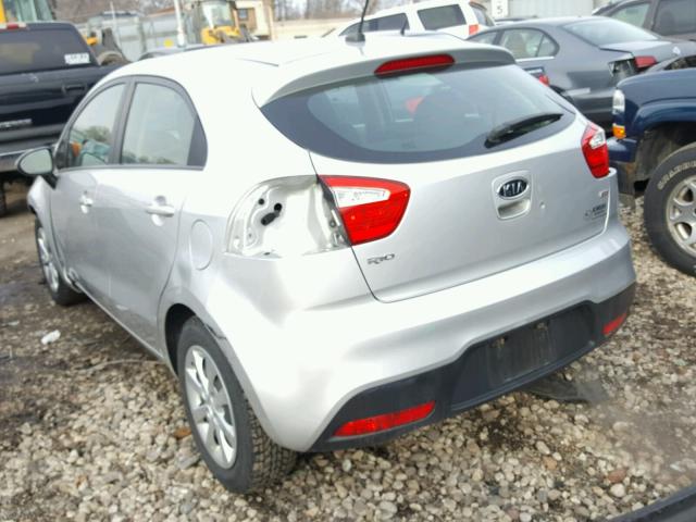 KNADM5A36C6088739 - 2012 KIA RIO LX SILVER photo 3