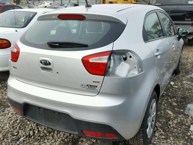 KNADM5A36C6088739 - 2012 KIA RIO LX SILVER photo 4