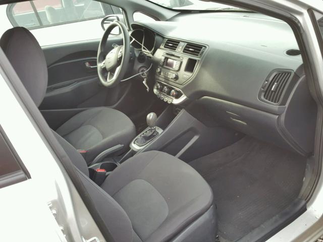 KNADM5A36C6088739 - 2012 KIA RIO LX SILVER photo 5