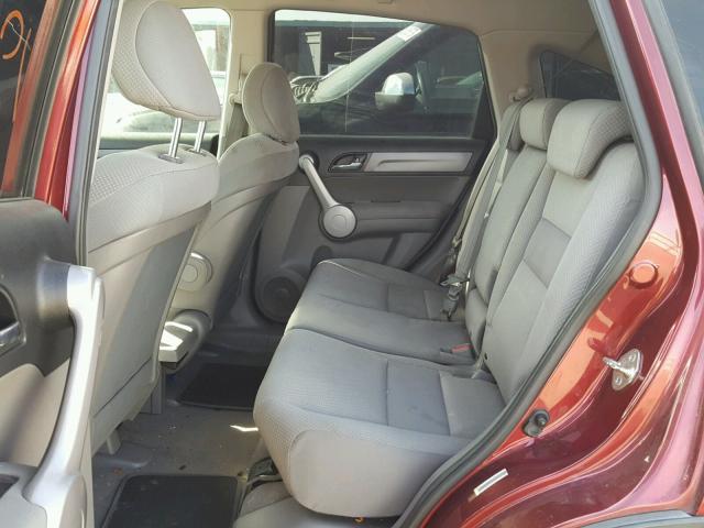 JHLRE48317C107424 - 2007 HONDA CR-V LX BURGUNDY photo 6