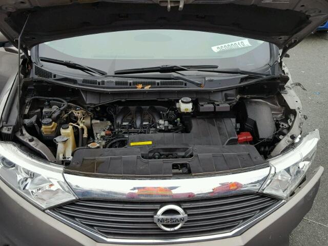 JN8AE2KP0E9100070 - 2014 NISSAN QUEST S GRAY photo 7