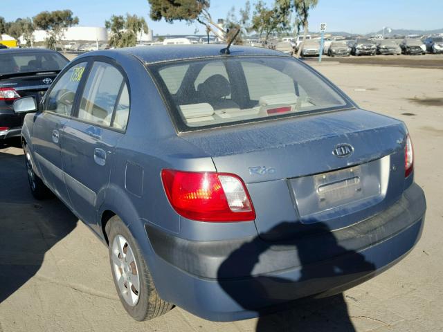 KNADE123866139070 - 2006 KIA RIO GRAY photo 3