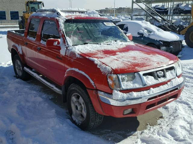 1N6ED27Y6YC349320 - 2000 NISSAN FRONTIER C RED photo 1