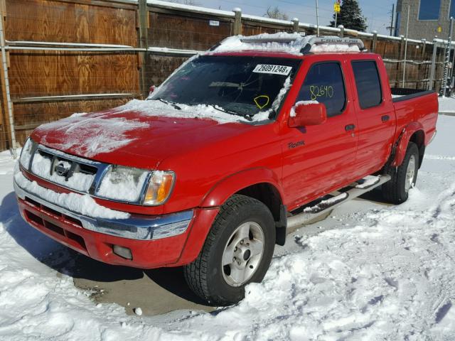 1N6ED27Y6YC349320 - 2000 NISSAN FRONTIER C RED photo 2