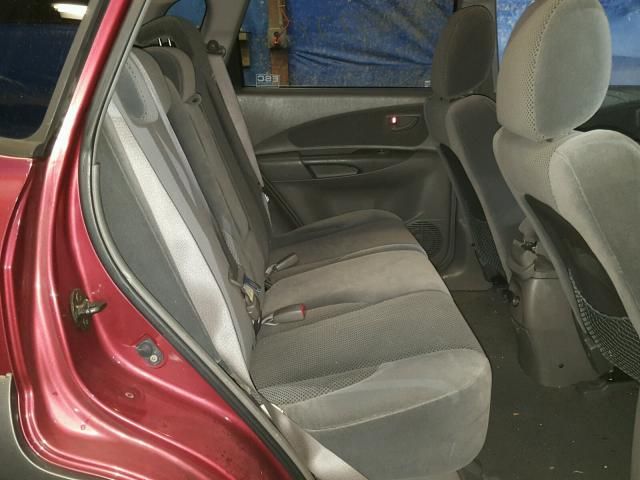 KM8JN72D86U461099 - 2006 HYUNDAI TUCSON GLS RED photo 6