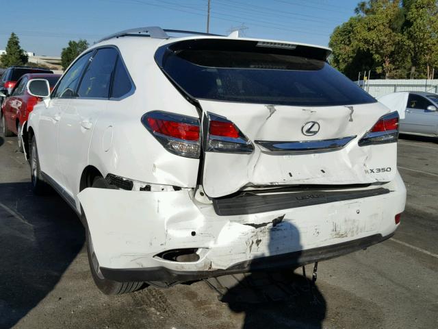 2T2ZK1BA0FC204448 - 2015 LEXUS RX 350 WHITE photo 3