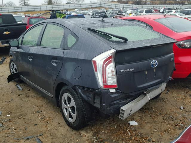 JTDKN3DU3C5457742 - 2012 TOYOTA PRIUS GRAY photo 3