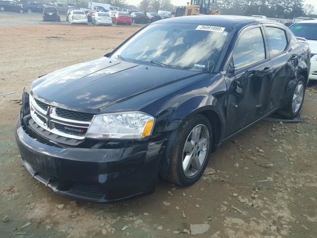 1C3CDZABXCN264909 - 2012 DODGE AVENGER SE BLACK photo 2