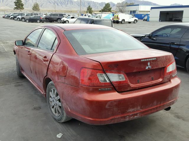 4A32B2FFXAE012748 - 2010 MITSUBISHI GALANT FE RED photo 3