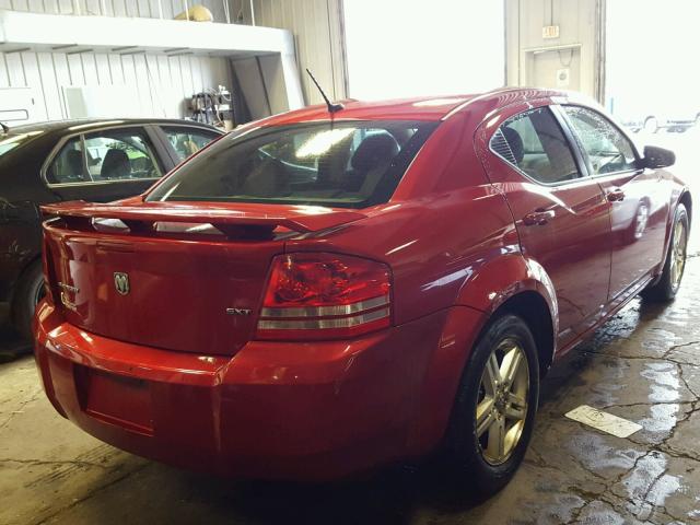 1B3LC56K28N269742 - 2008 DODGE AVENGER SX RED photo 4