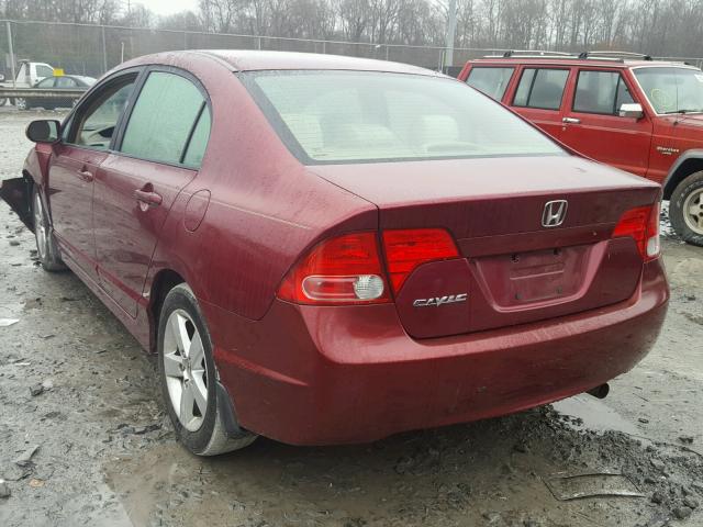 1HGFA16837L071553 - 2007 HONDA CIVIC EX წითელი ფოტო 3