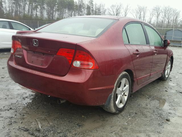 1HGFA16837L071553 - 2007 HONDA CIVIC EX RED photo 4