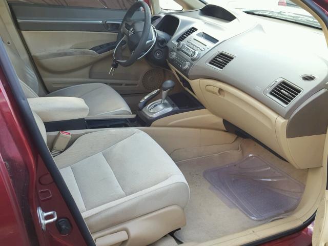 1HGFA16837L071553 - 2007 HONDA CIVIC EX წითელი ფოტო 5