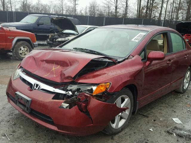 1HGFA16837L071553 - 2007 HONDA CIVIC EX წითელი ფოტო 9