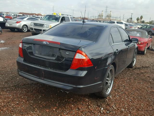 3FAHP0HA8AR291768 - 2010 FORD FUSION SE BLACK photo 4