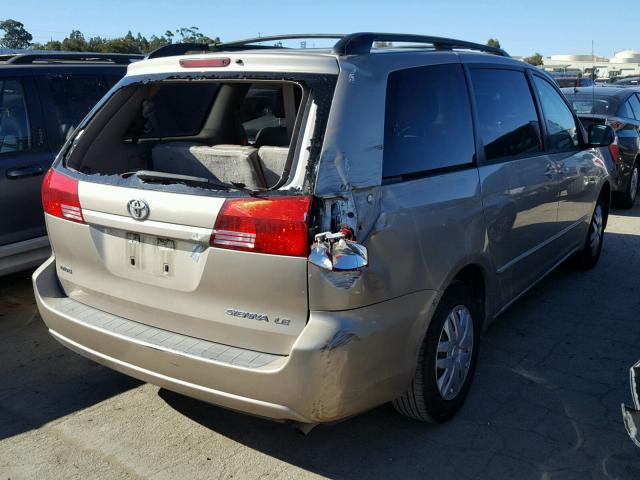 5TDZA23C14S197334 - 2004 TOYOTA SIENNA CE GOLD photo 4