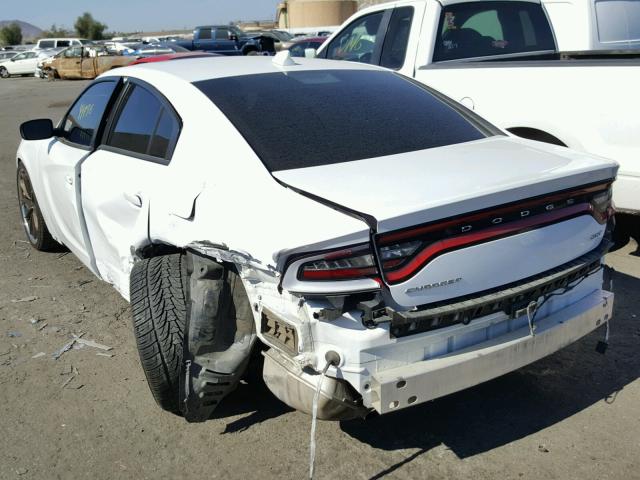 2C3CDXHG8FH765171 - 2015 DODGE CHARGER SX WHITE photo 3