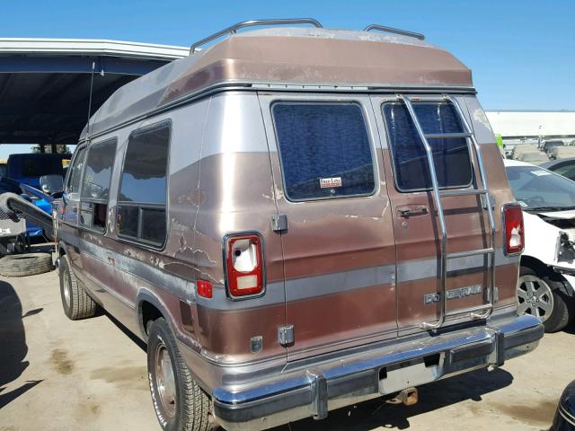 2B6HB21Y2KK317510 - 1989 DODGE RAM VAN B2 BROWN photo 3