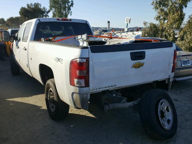 1GCHK53639F150592 - 2009 CHEVROLET SILVERADO WHITE photo 3