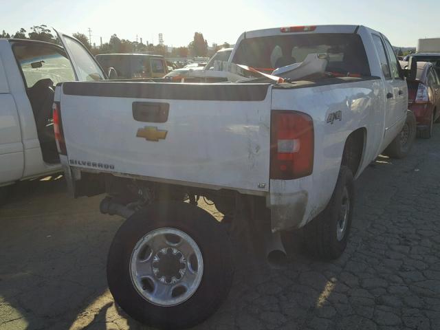 1GCHK53639F150592 - 2009 CHEVROLET SILVERADO WHITE photo 4