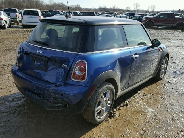 WMWSU3C54DT684610 - 2013 MINI COOPER BLUE photo 4