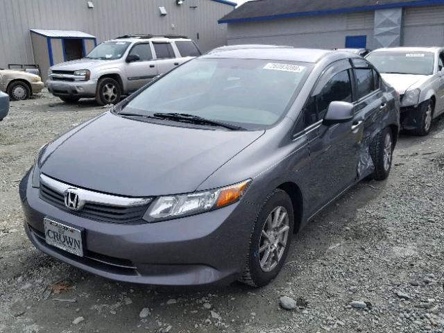 19XFB2F59CE050667 - 2012 HONDA CIVIC LX GRAY photo 2