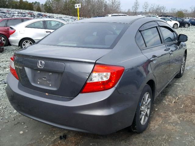 19XFB2F59CE050667 - 2012 HONDA CIVIC LX GRAY photo 4