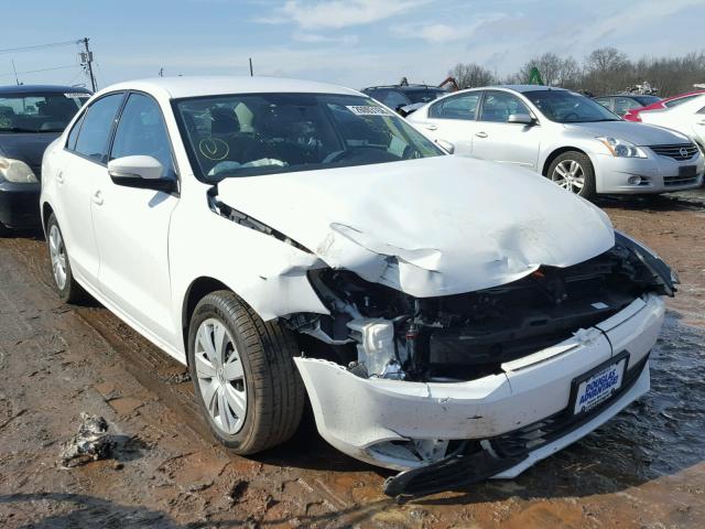 3VWD17AJ6EM218573 - 2014 VOLKSWAGEN JETTA SE WHITE photo 1