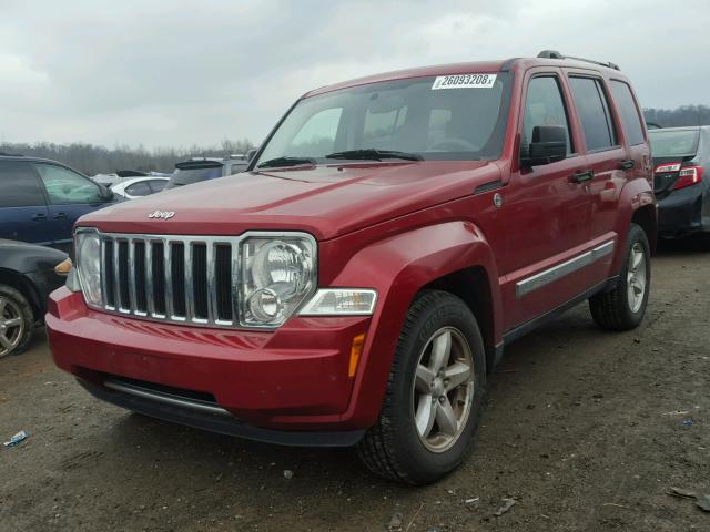 1J8GN58K18W215245 - 2008 JEEP LIBERTY LI RED photo 2