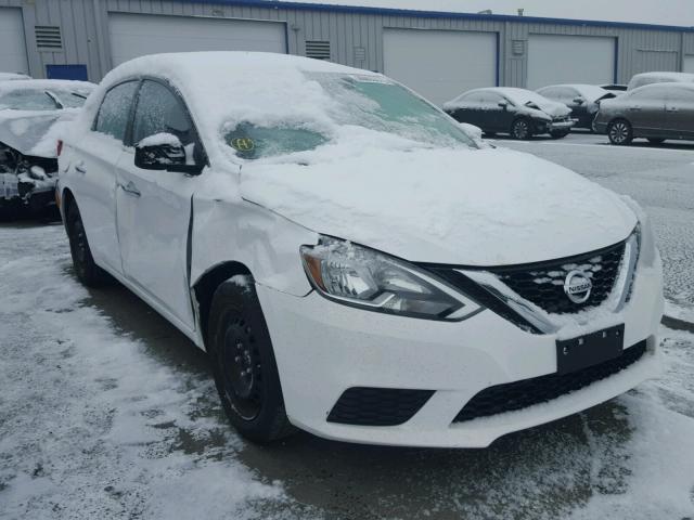 3N1AB7APXGY306063 - 2016 NISSAN SENTRA S WHITE photo 1