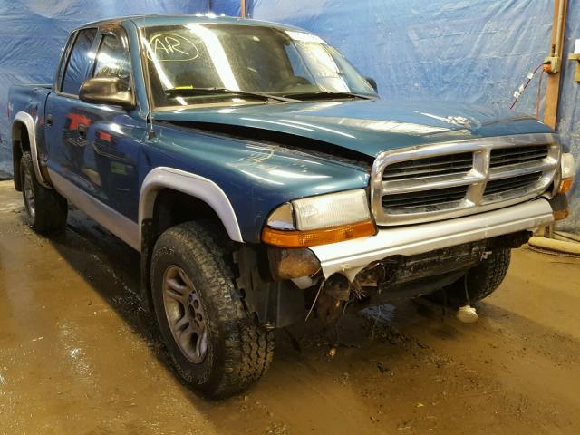 1D7HG48N93S202436 - 2003 DODGE DAKOTA QUA BLUE photo 1