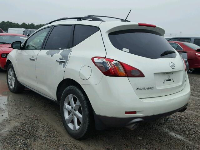 JN8AZ18U79W008411 - 2009 NISSAN MURANO S WHITE photo 3