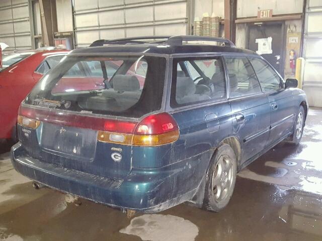 4S3BK4354X7305083 - 1999 SUBARU LEGACY L GREEN photo 4