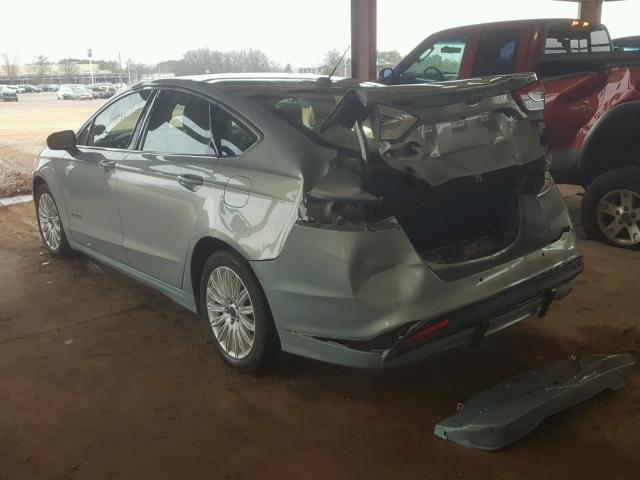 3FA6P0LU7DR233129 - 2013 FORD FUSION SE BLUE photo 3