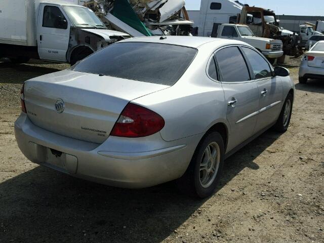 2G4WC582X61216192 - 2006 BUICK LACROSSE C SILVER photo 4