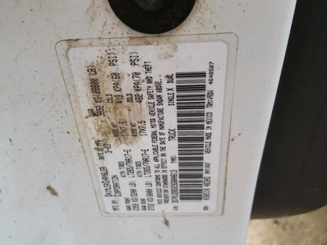 3D7KU28D23G800613 - 2003 DODGE RAM 2500 S WHITE photo 10