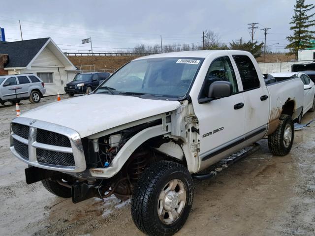 3D7KU28D23G800613 - 2003 DODGE RAM 2500 S WHITE photo 2