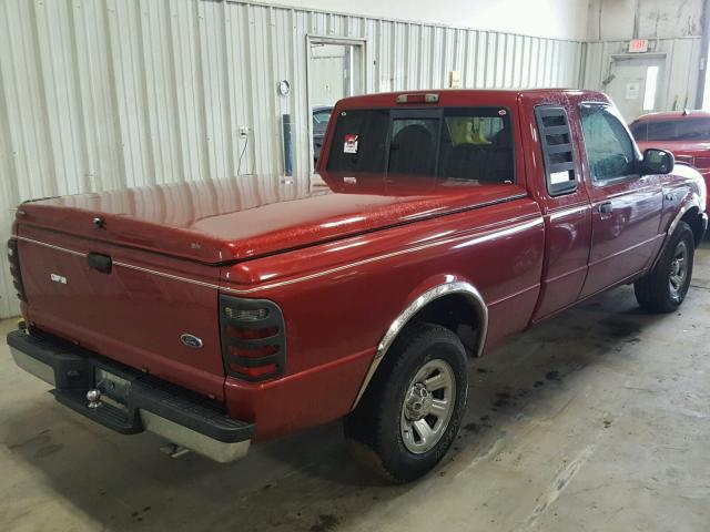 1FTYR44V62PB34754 - 2002 FORD RANGER SUP MAROON photo 4