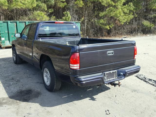 1B7GL22X9WS678058 - 1998 DODGE DAKOTA PURPLE photo 3